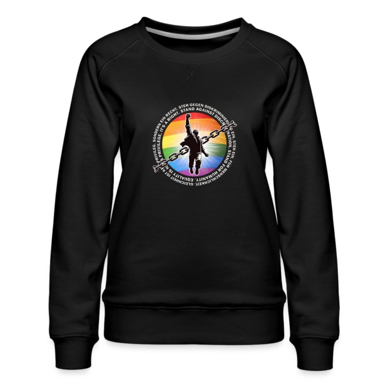 breaking-chains-for-equality-frauen-premium-pullover-schwarz