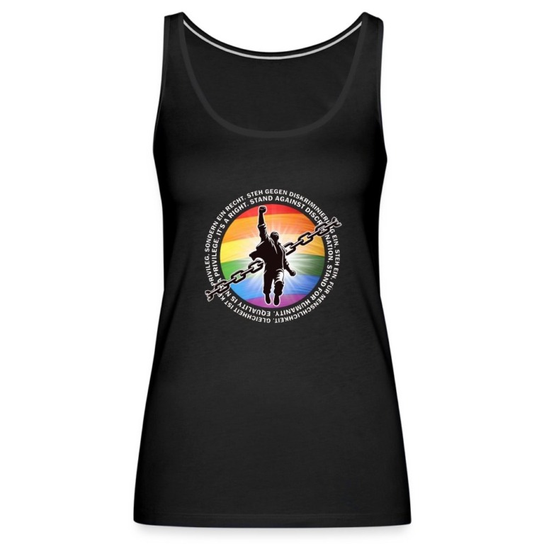 breaking-chains-for-equality-frauen-premium-tank-top-schwarz