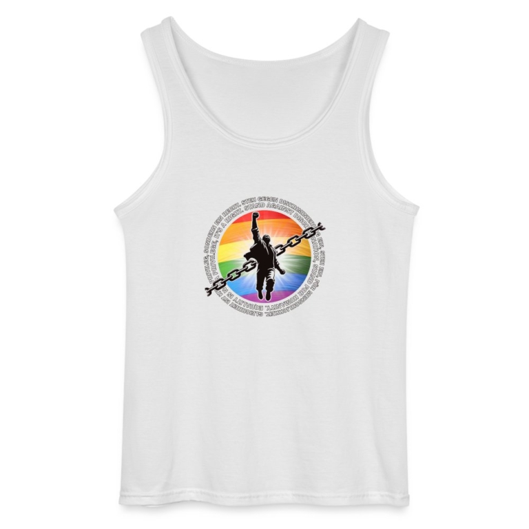 breaking-chains-for-equality-gildan-maenner-tank-top-weiss