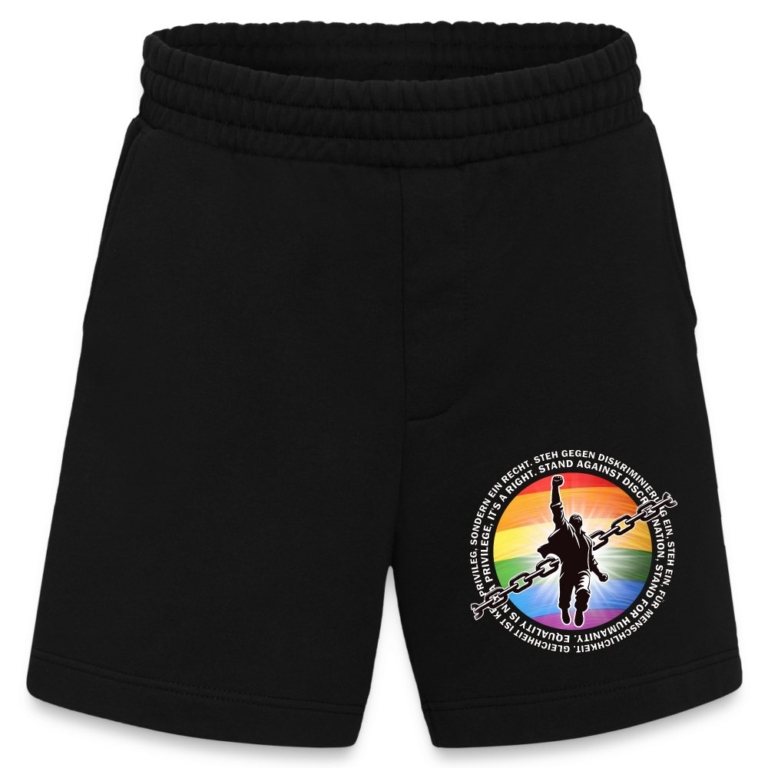 breaking-chains-for-equality-heavyweight-organic-shorts-made-in-eu-solid-black