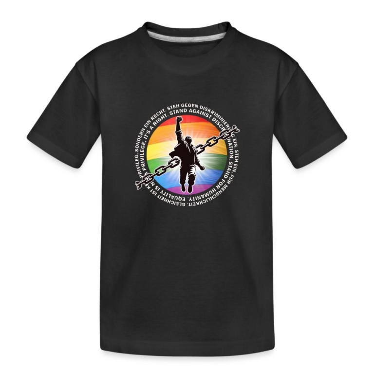 breaking-chains-for-equality-kinder-premium-bio-t-shirt-schwarz