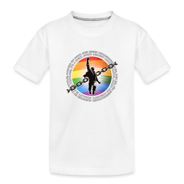breaking-chains-for-equality-kinder-premium-bio-t-shirt-weiss