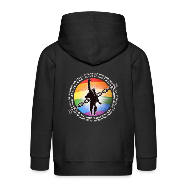 breaking-chains-for-equality-kinder-premium-kapuzenjacke-schwarz