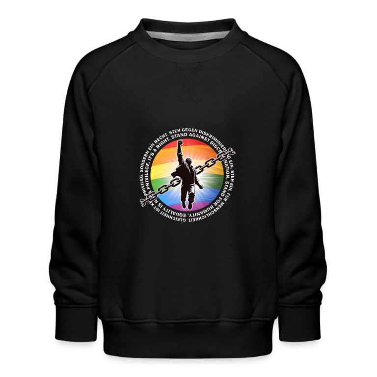 breaking-chains-for-equality-kinder-premium-pullover-schwarz