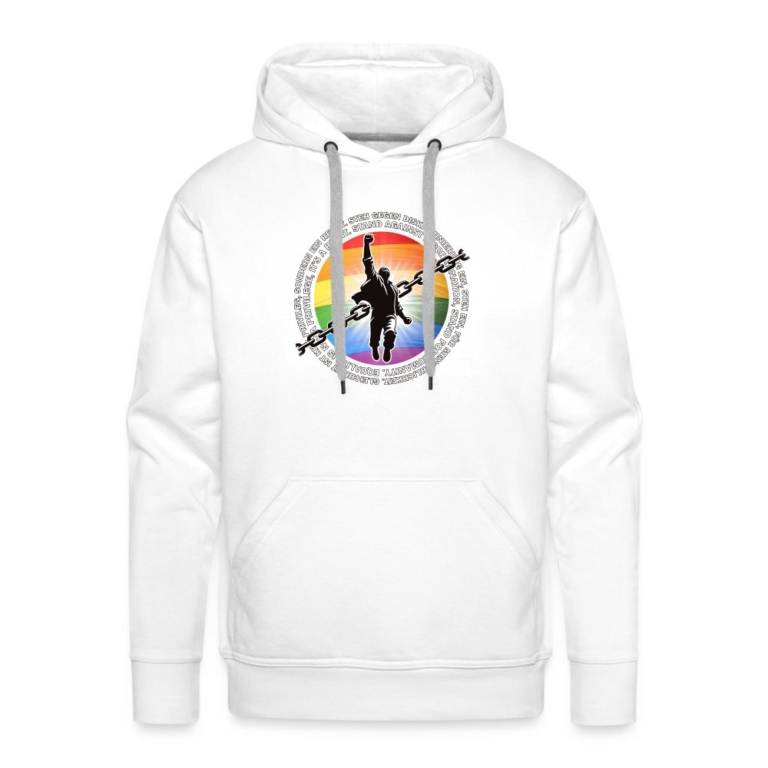 breaking-chains-for-equality-maenner-premium-hoodie-weiss