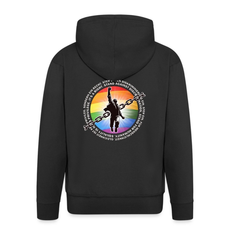 breaking-chains-for-equality-maenner-premium-kapuzenjacke-schwarz