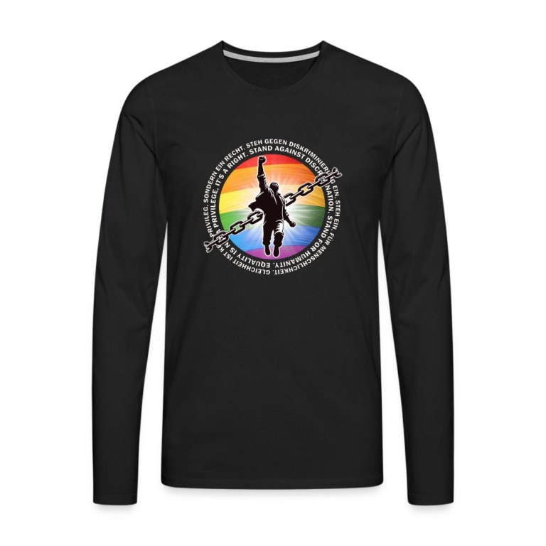 breaking-chains-for-equality-maenner-premium-langarmshirt-schwarz