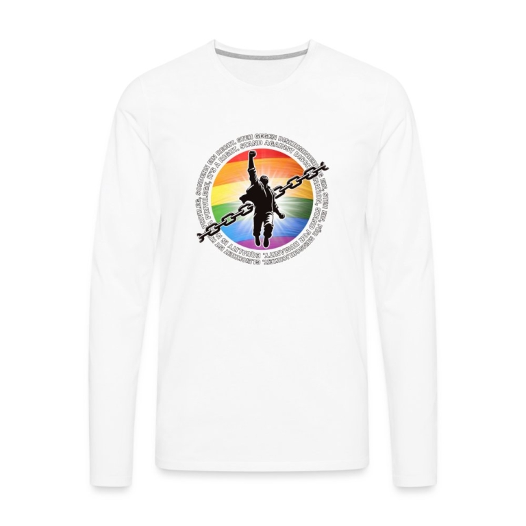 breaking-chains-for-equality-maenner-premium-langarmshirt-weiss