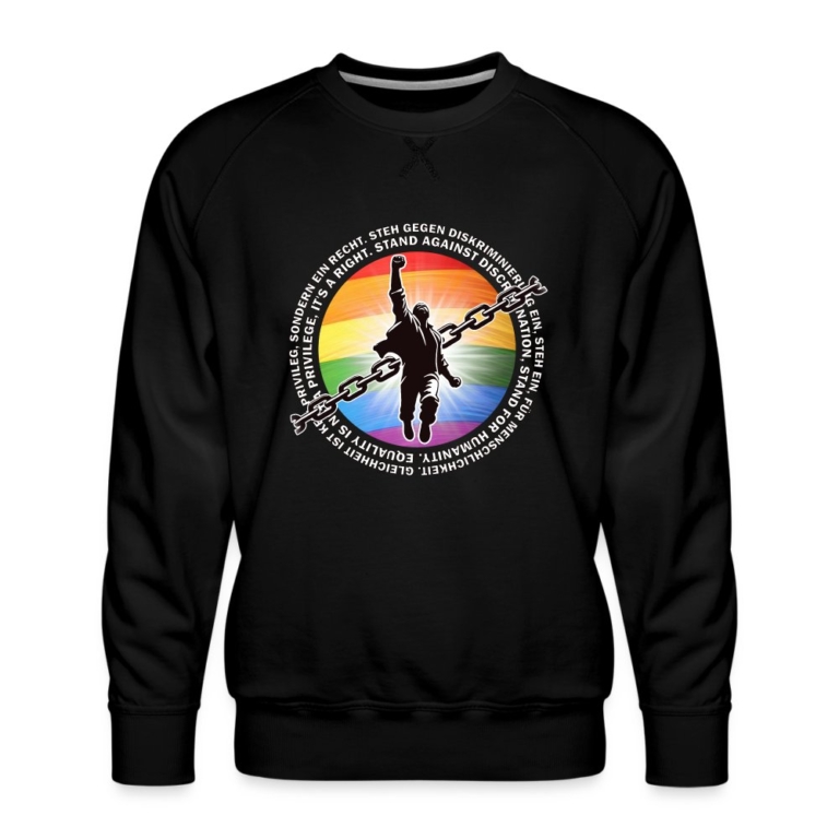 breaking-chains-for-equality-maenner-premium-pullover-schwarz