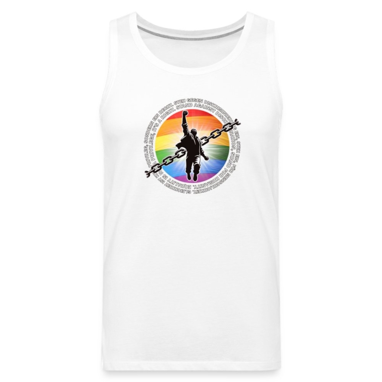 breaking-chains-for-equality-maenner-premium-tank-top-weiss