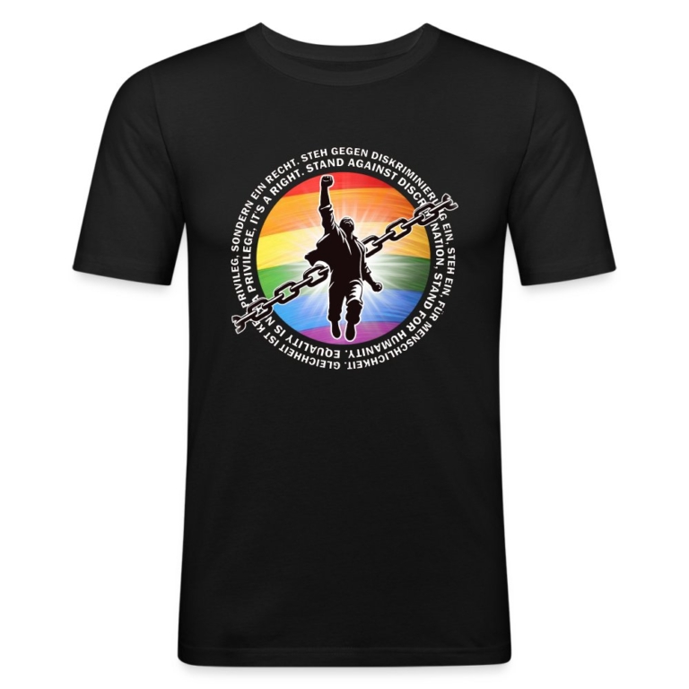breaking-chains-for-equality-maenner-slim-fit-t-shirt-schwarz