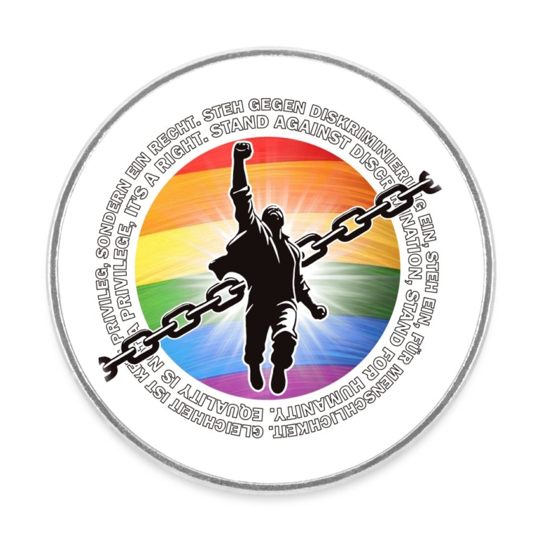 breaking-chains-for-equality-runder-kuehlschrankmagnet-weiss