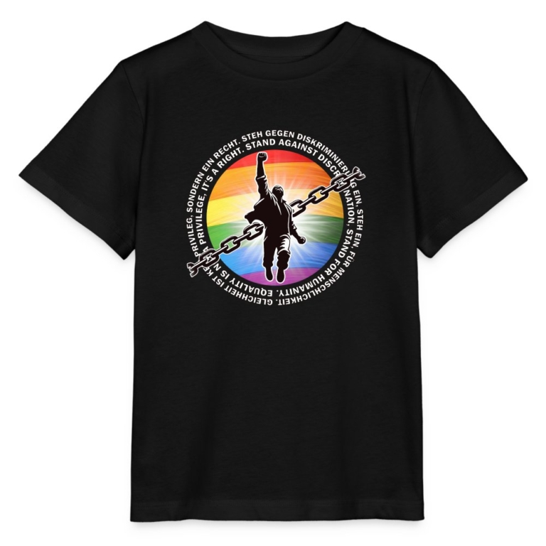 breaking-chains-for-equality-stanleystella-kinder-t-shirt-mini-creator-schwarz