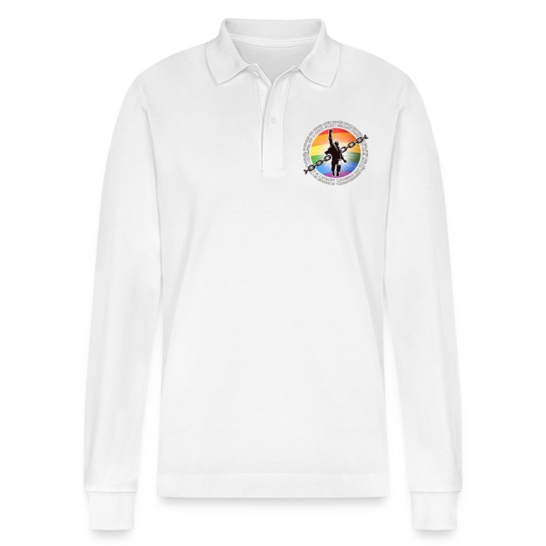 breaking-chains-for-equality-stanleystella-unisex-bio-langarm-poloshirt-prepster-weiss