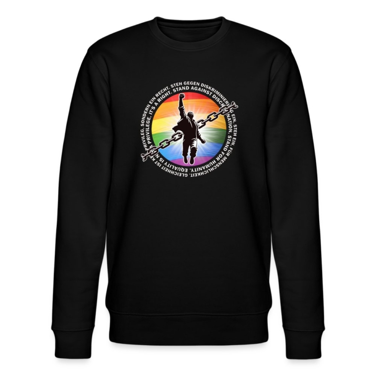 breaking-chains-for-equality-stanleystella-unisex-bio-sweatshirt-changer-schwarz