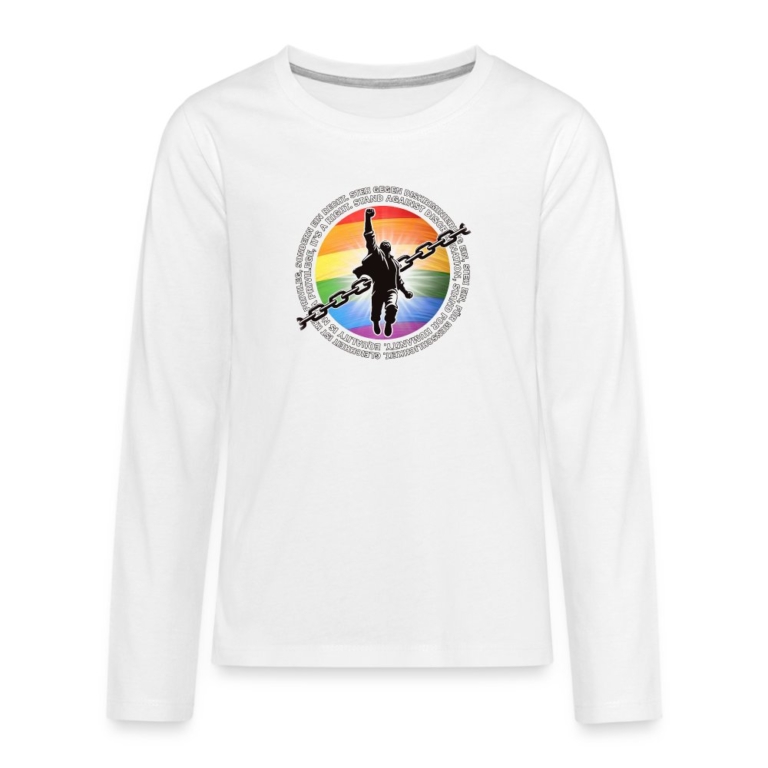 breaking-chains-for-equality-teenager-premium-langarmshirt-weiss