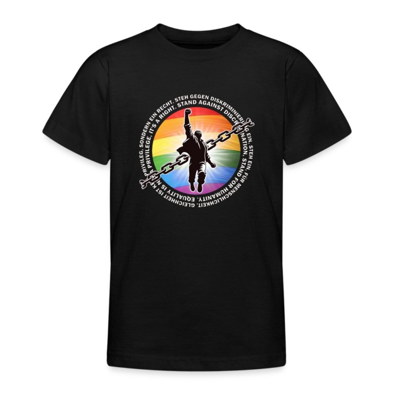 breaking-chains-for-equality-teenager-t-shirt-schwarz