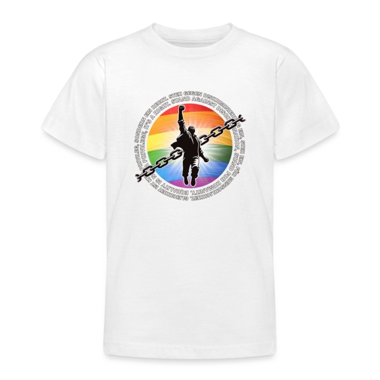 breaking-chains-for-equality-teenager-t-shirt-weiss