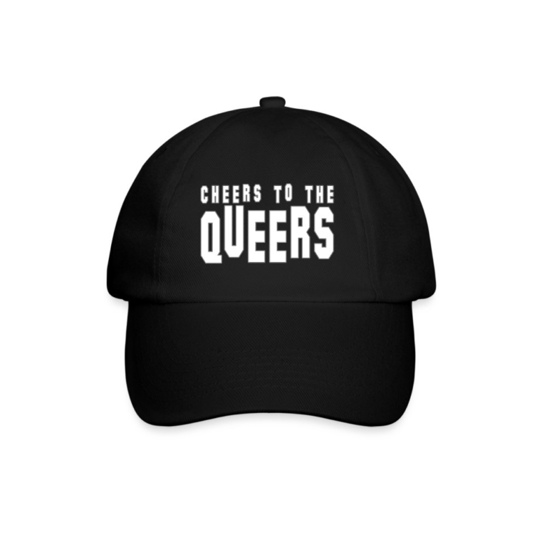 cheers-to-the-queers-baseballkappe-schwarz-schwarz