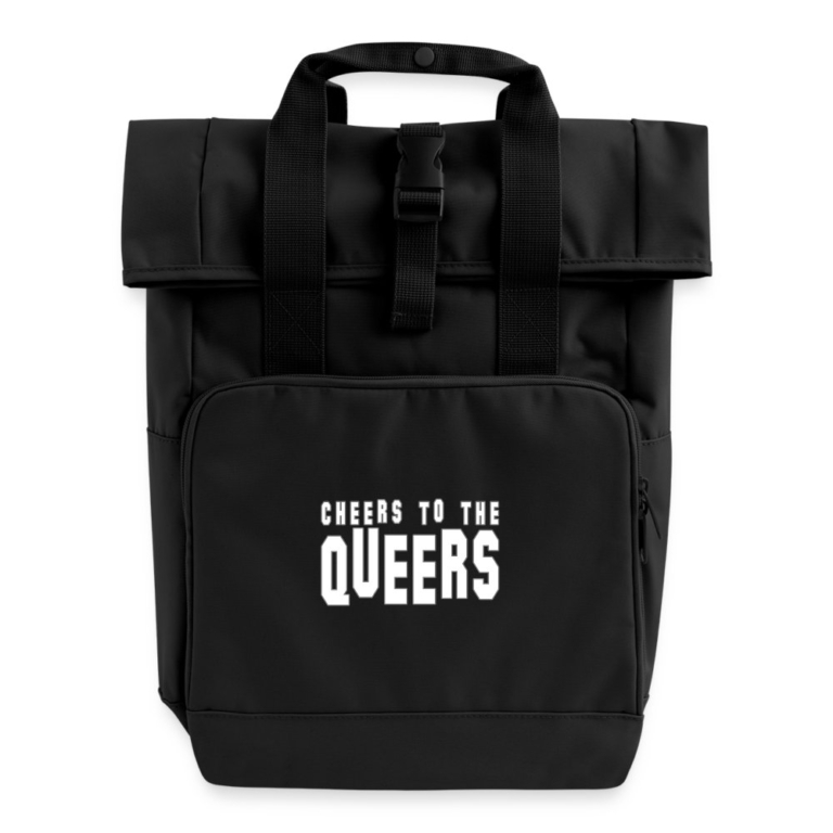 cheers-to-the-queers-rolltop-rucksack-mit-zwei-griffen-schwarz