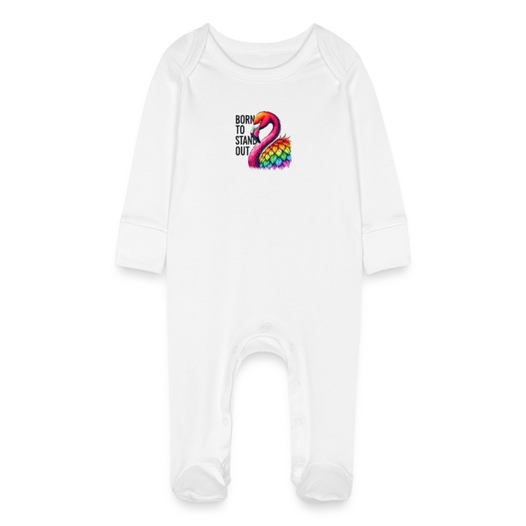 flamingo-in-pride-farben-baby-bio-schlafanzug-mit-kratzhandschuhen-weiss