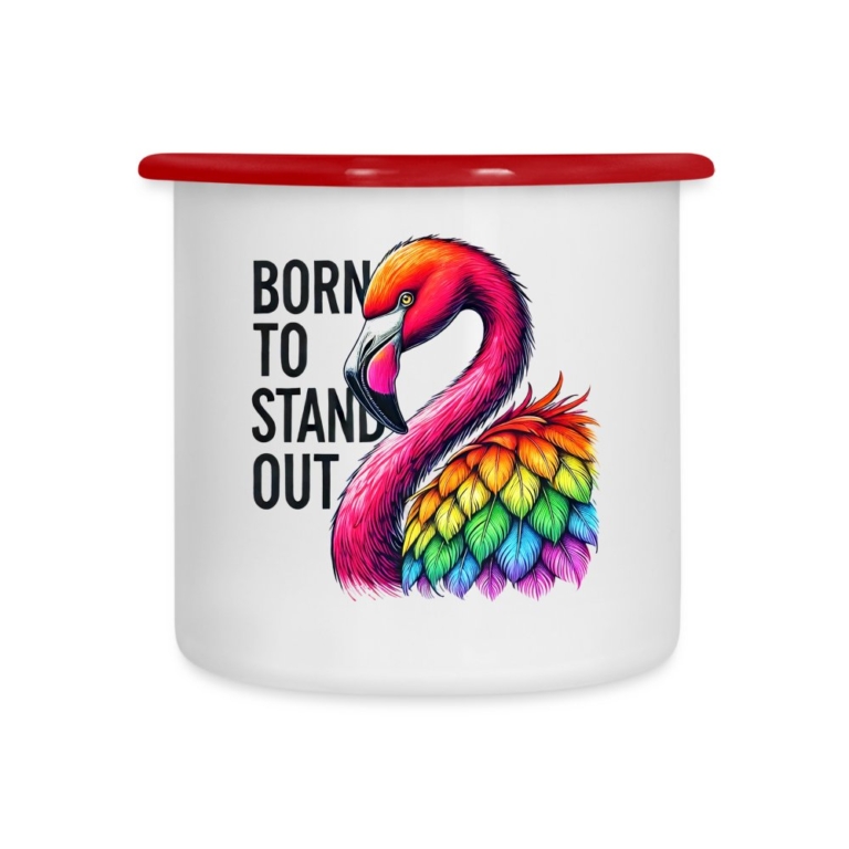 flamingo-in-pride-farben-emaille-tasse-weiss-rot