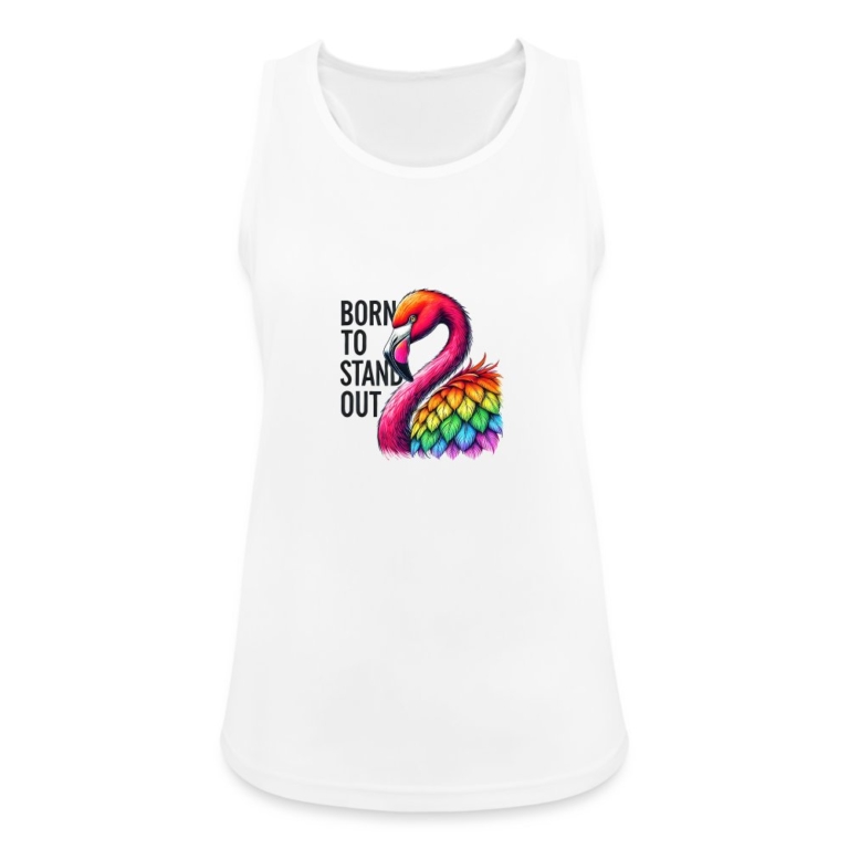 flamingo-in-pride-farben-frauen-tank-top-atmungsaktiv-weiss