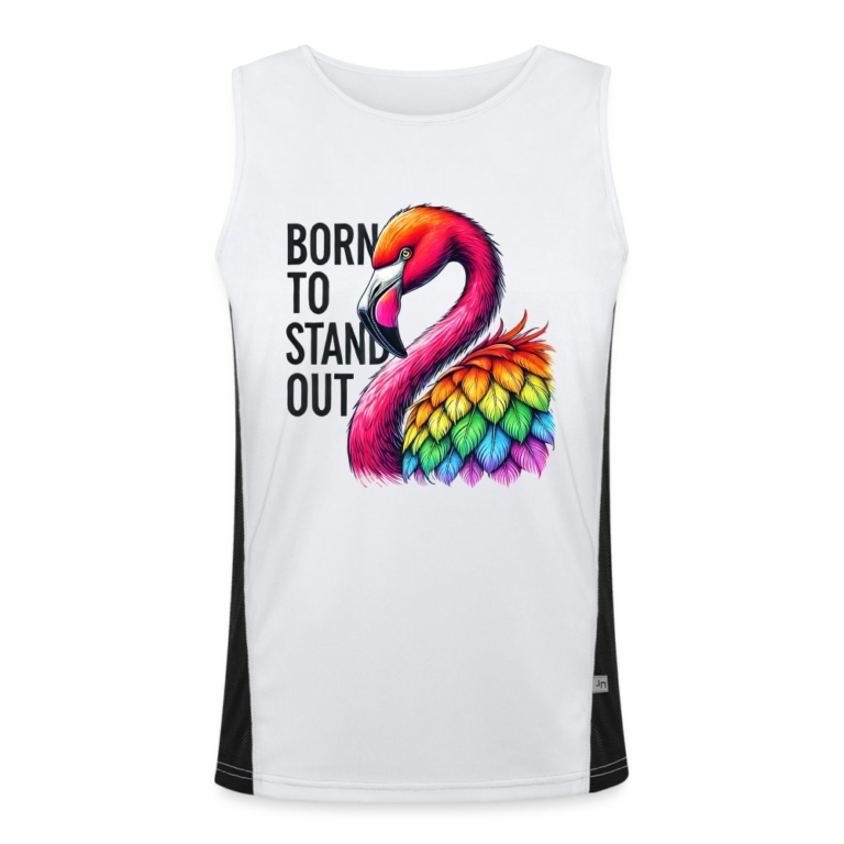 flamingo-in-pride-farben-funktionelles-kontrast-tank-top-fuer-maenner-weiss-schwarz