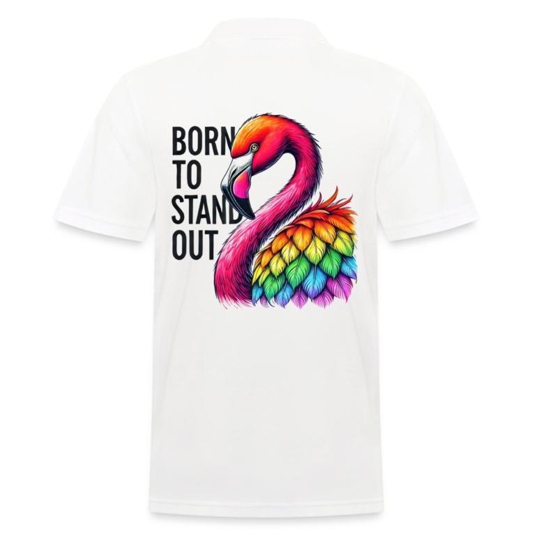 flamingo-in-pride-farben-maenner-poloshirt-weiss