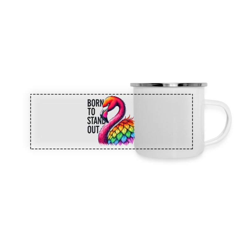 flamingo-in-pride-farben-panorama-emaille-tasse-weiss