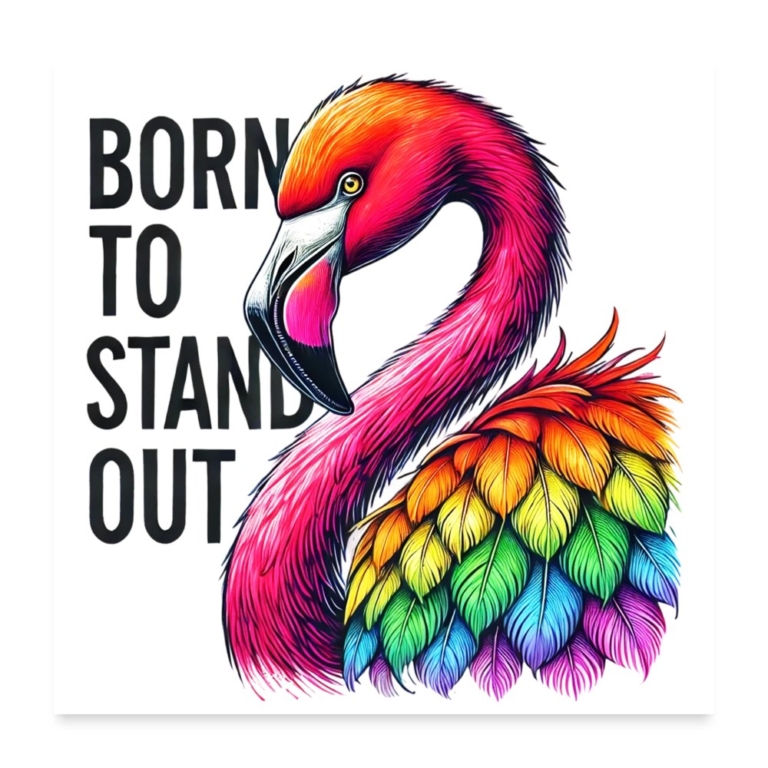 flamingo-in-pride-farben-poster-60x60-cm-weiss