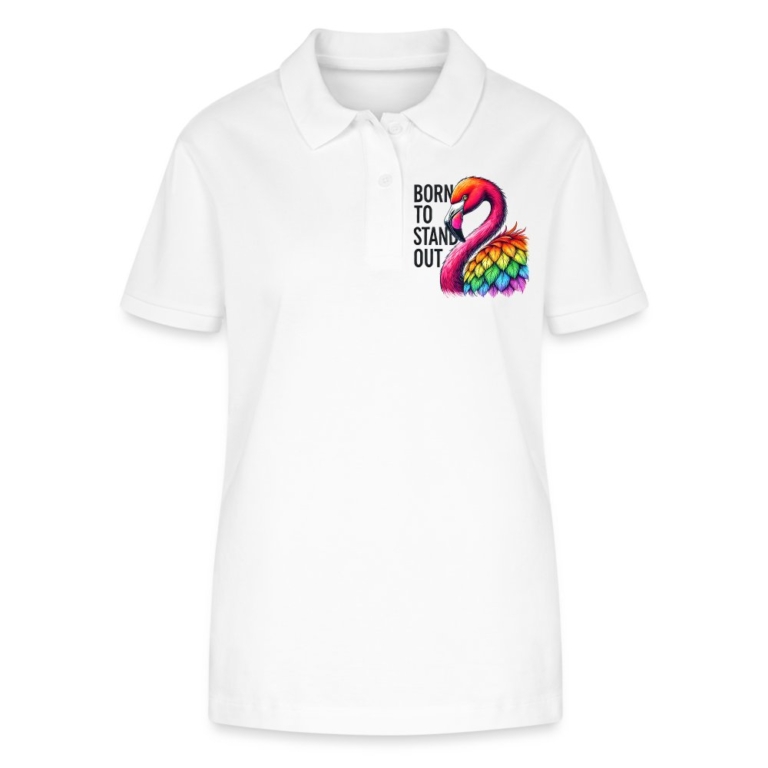 flamingo-in-pride-farben-stanleystella-frauen-bio-poloshirt-elliser-weiss