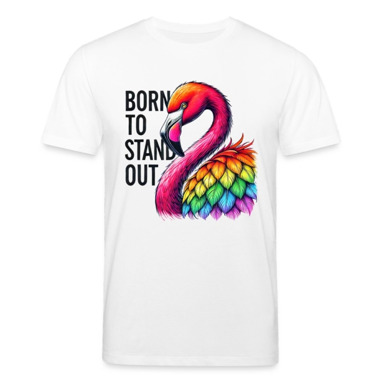 flamingo-in-pride-farben-stanleystella-unisex-bio-t-shirt-creator-weiss