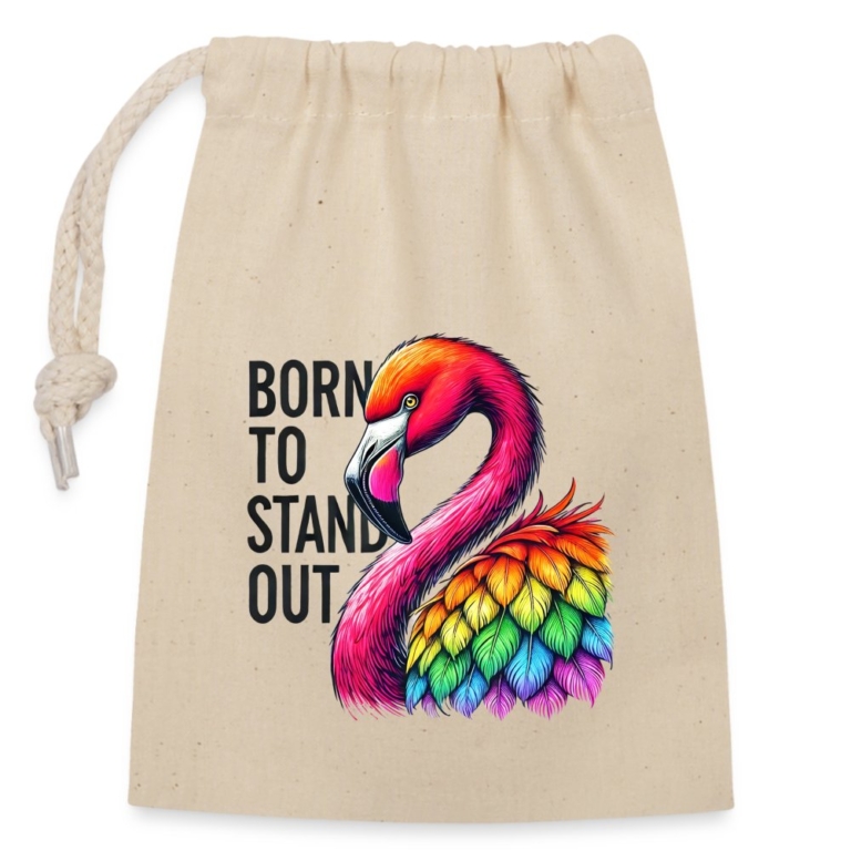 flamingo-in-pride-farben-verschliessbarer-geschenkbeutel-aus-baumwolle-14x20cm-natur