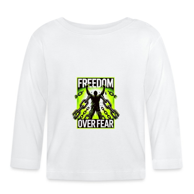 freedom-over-fear-baby-bio-langarmshirt-weiss