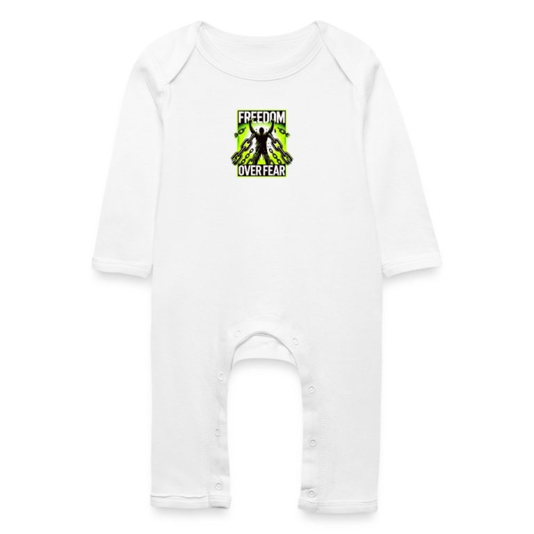 freedom-over-fear-baby-bio-strampler-weiss