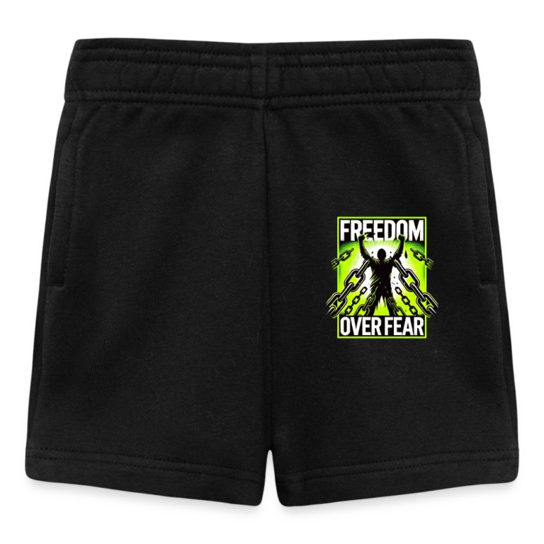 freedom-over-fear-baby-shorts-schwarz
