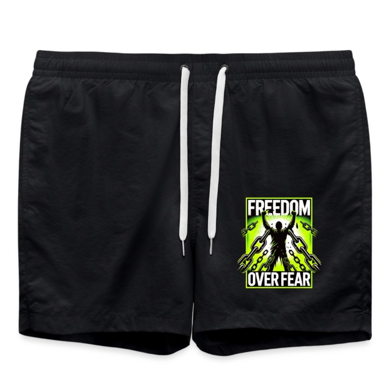 freedom-over-fear-badeshorts-schwarz
