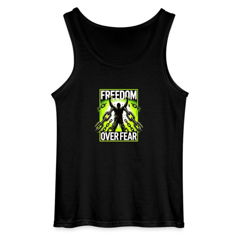freedom-over-fear-gildan-maenner-tank-top-schwarz
