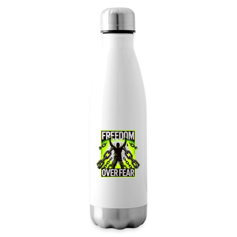 freedom-over-fear-isolierflasche-weiss