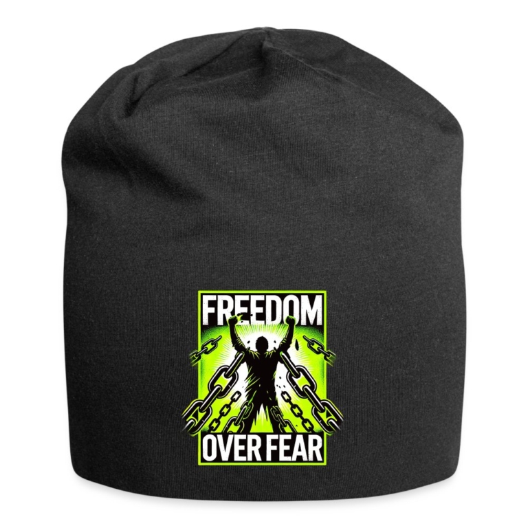 freedom-over-fear-jersey-beanie-schwarz