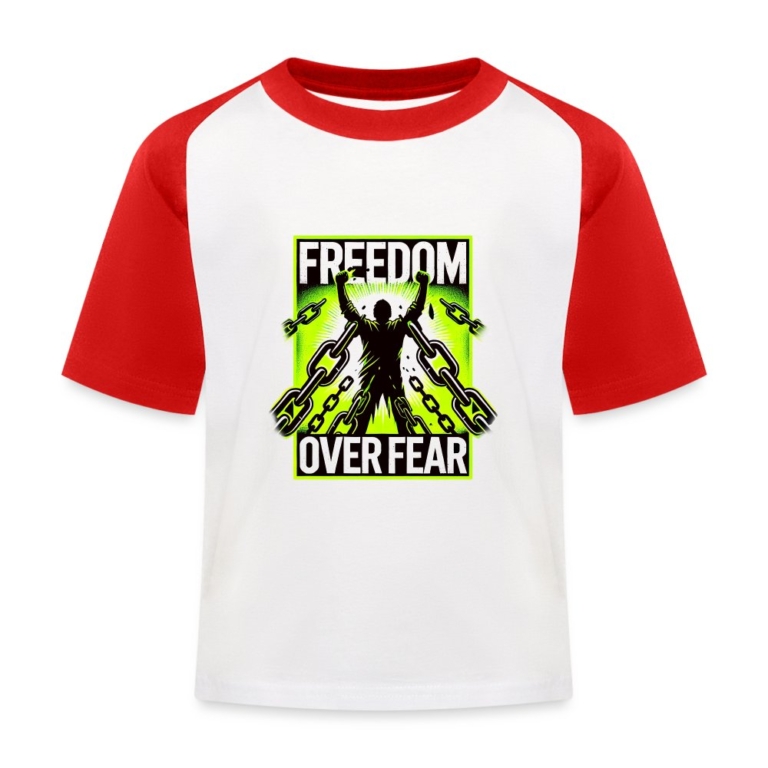 freedom-over-fear-kinder-baseball-t-shirt-weiss-rot