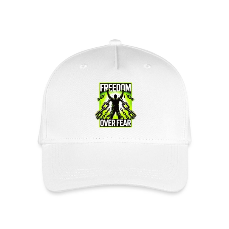 freedom-over-fear-kinder-bio-basecap-weiss