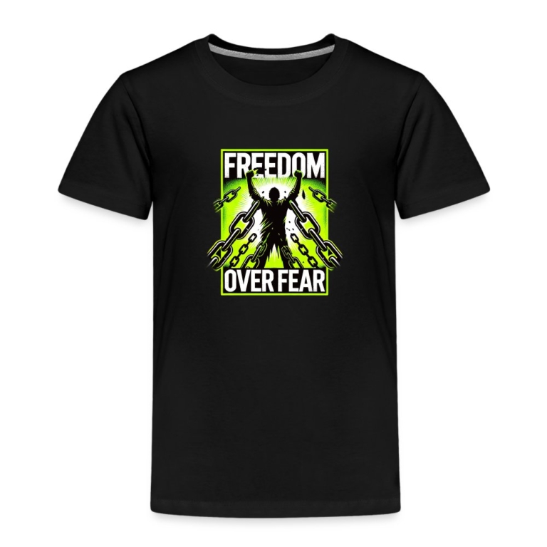 freedom-over-fear-kinder-premium-t-shirt-schwarz