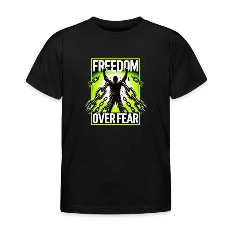 freedom-over-fear-kinder-t-shirt-schwarz