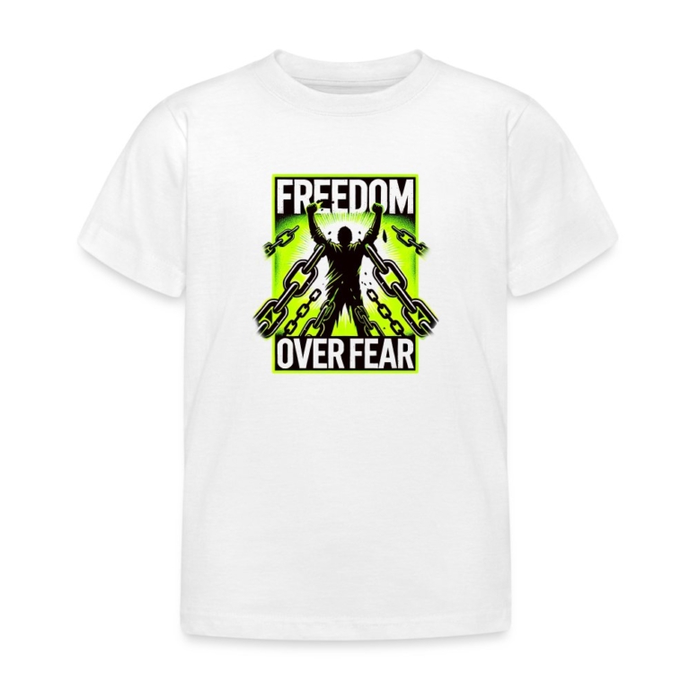 freedom-over-fear-kinder-t-shirt-weiss
