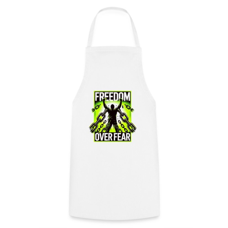 freedom-over-fear-kochschuerze-weiss