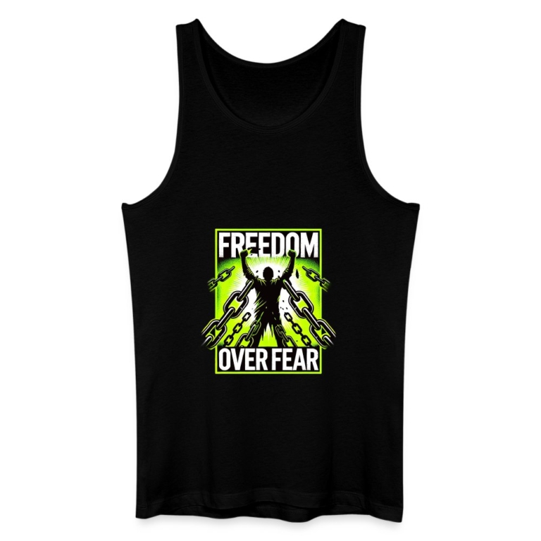 freedom-over-fear-maenner-bio-tank-top-schwarz