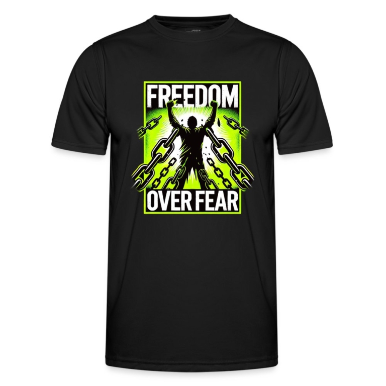 freedom-over-fear-maenner-funktions-t-shirt-schwarz