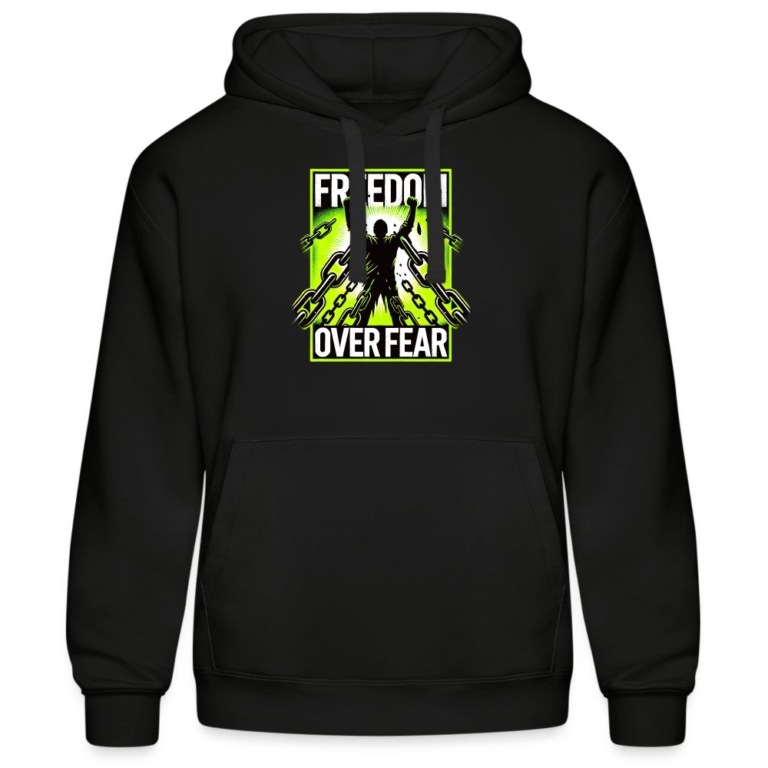 freedom-over-fear-maenner-kapuzen-sweater-von-russell-schwarz